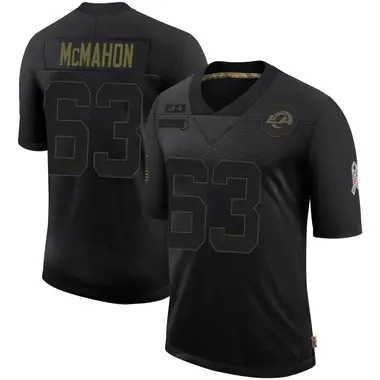 Men's Nike Los Angeles Rams Dylan McMahon 2020 Salute To Service Jersey - Black Limited