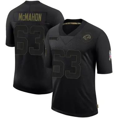 Youth Nike Los Angeles Rams Dylan McMahon 2020 Salute To Service Jersey - Black Limited